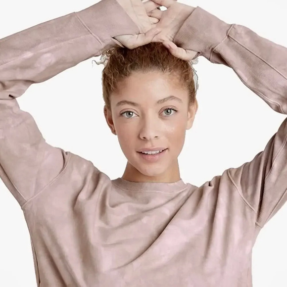 All in Motion Tie Dye Lounge Athletic Relaxed Fit Sweatshirt Size XL - Picture 2 of 8